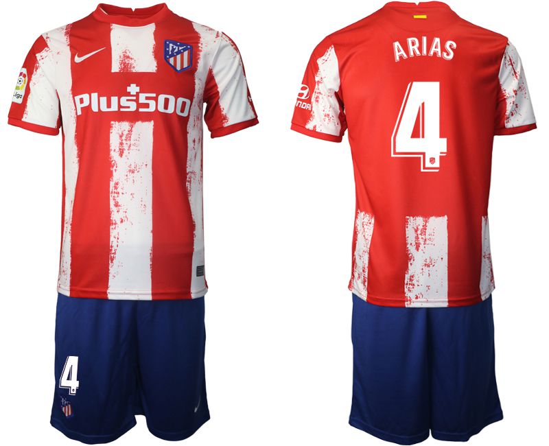 Men 2021-2022 Club Atletico Madrid home red #4 Nike Soccer Jersey